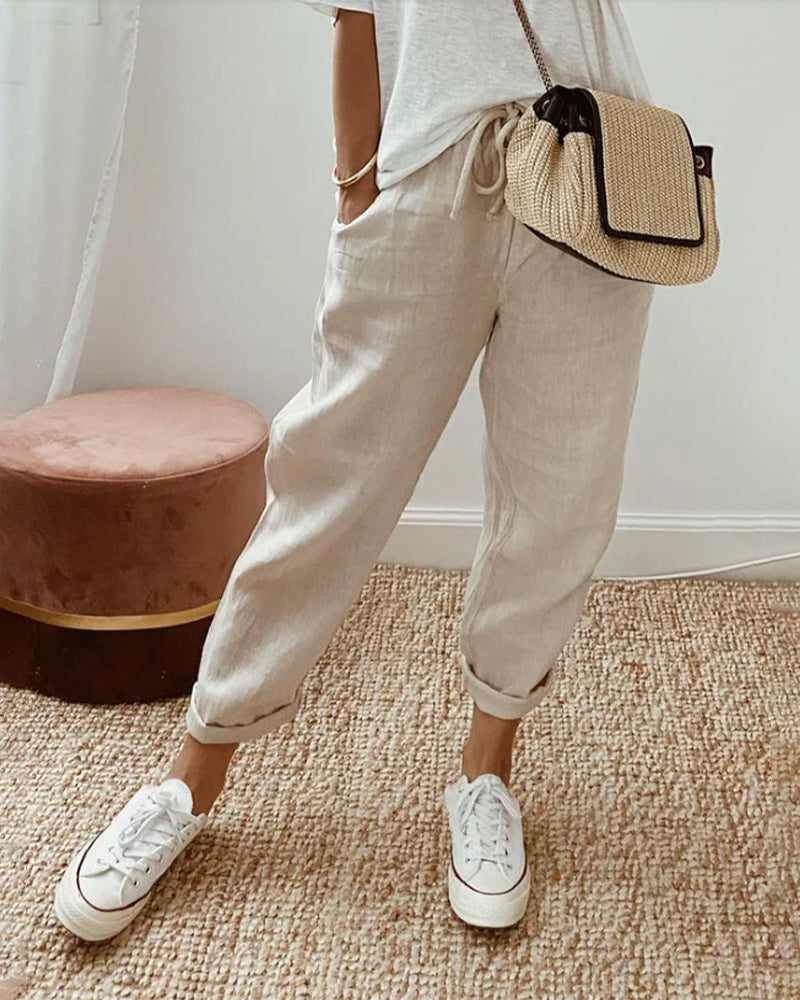 Luna | Retro Print Wide-Leg Pants