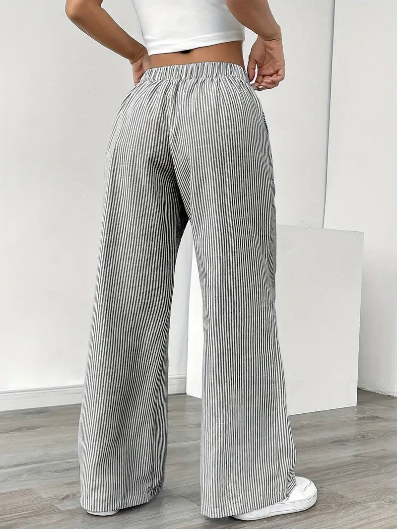 Karina | Striped Wide-Leg Pants
