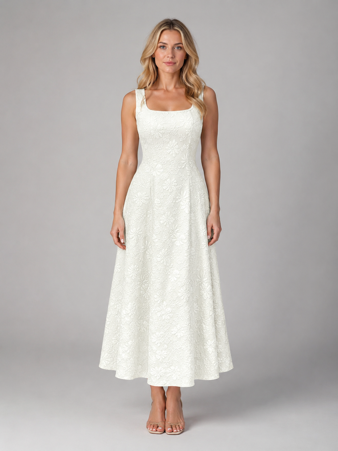 Cosima | Jacquard Midi Dress
