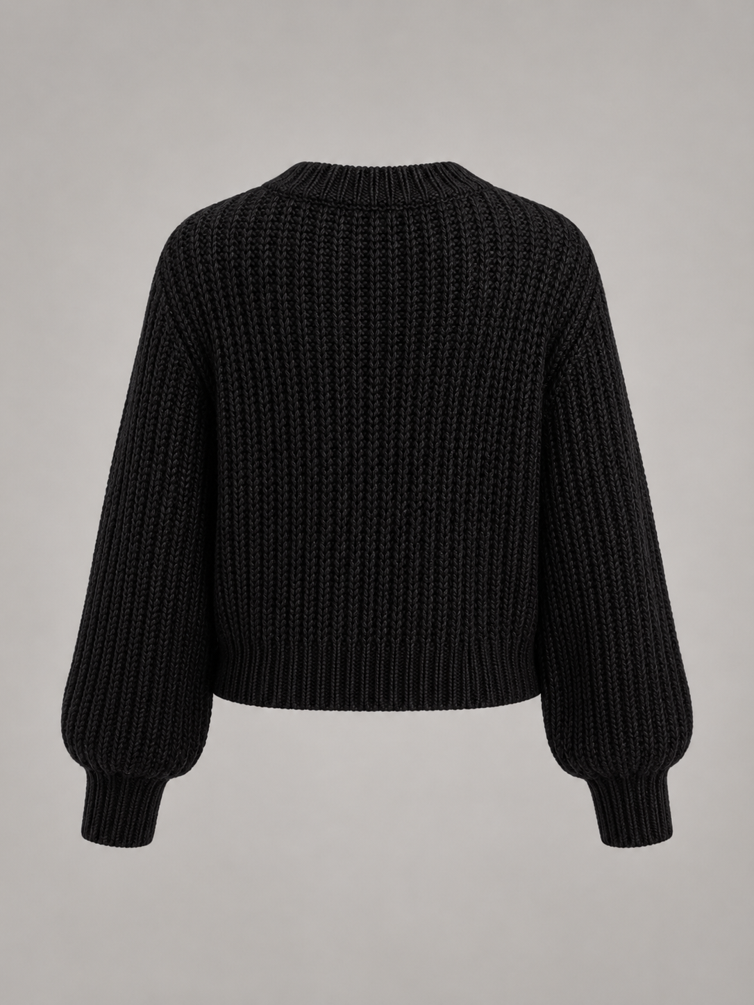 Women's Oversized Sweater, Chunky Knit with Crew Neck