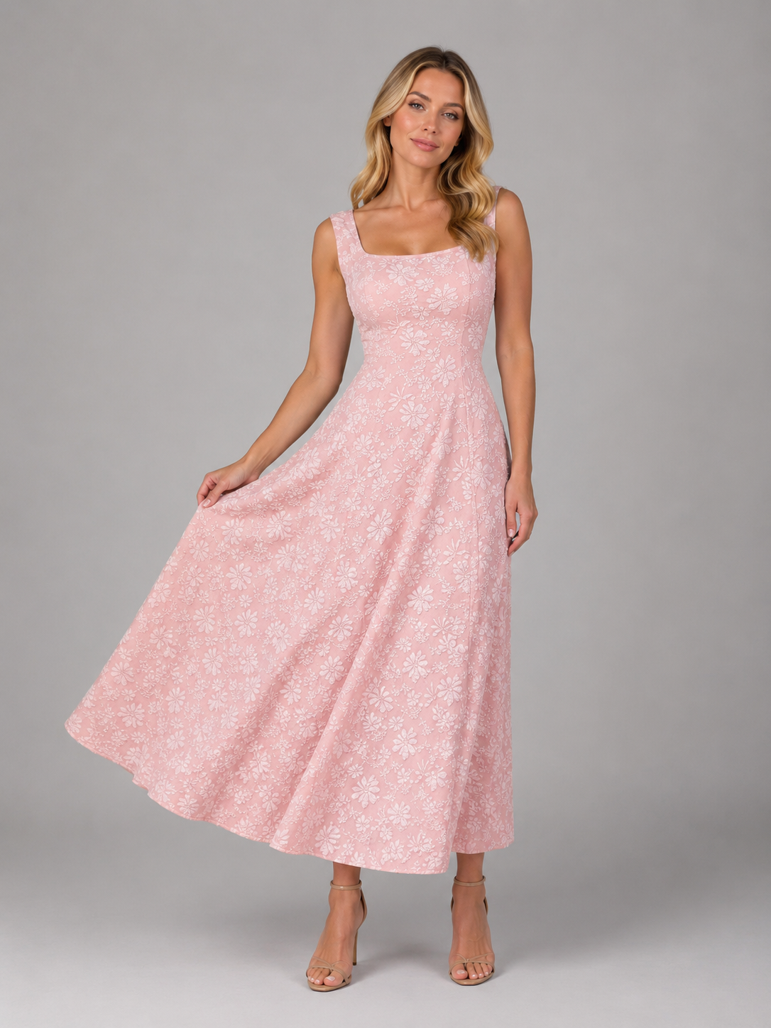 Cosima | Jacquard Midi Dress