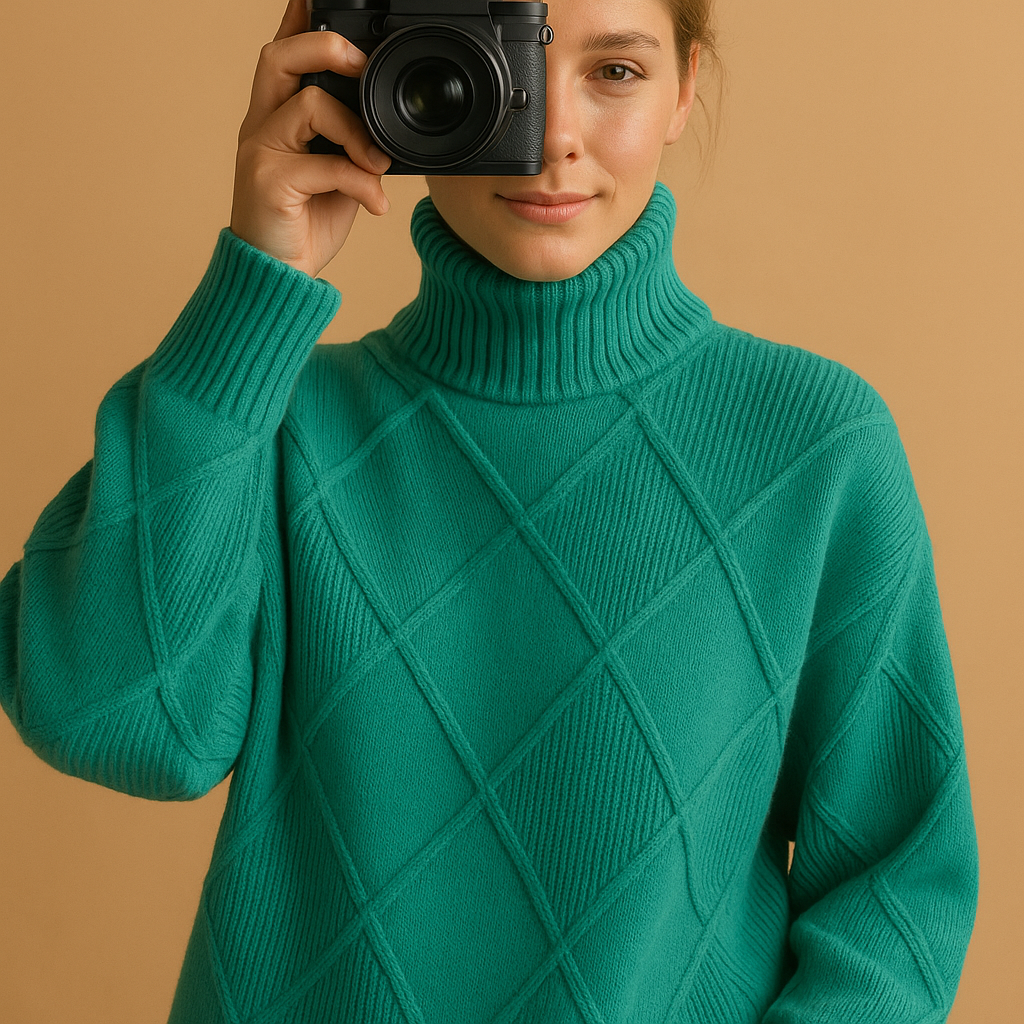 Women's Lightweight Knit Turtleneck Sweater for Layering - Ellie