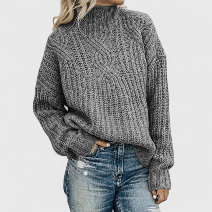 Women's Lightweight Draped Sweater, Long Sleeves - Celestine