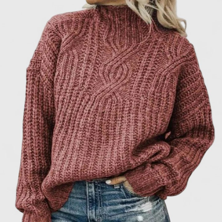 Women's Lightweight Draped Sweater, Long Sleeves - Celestine