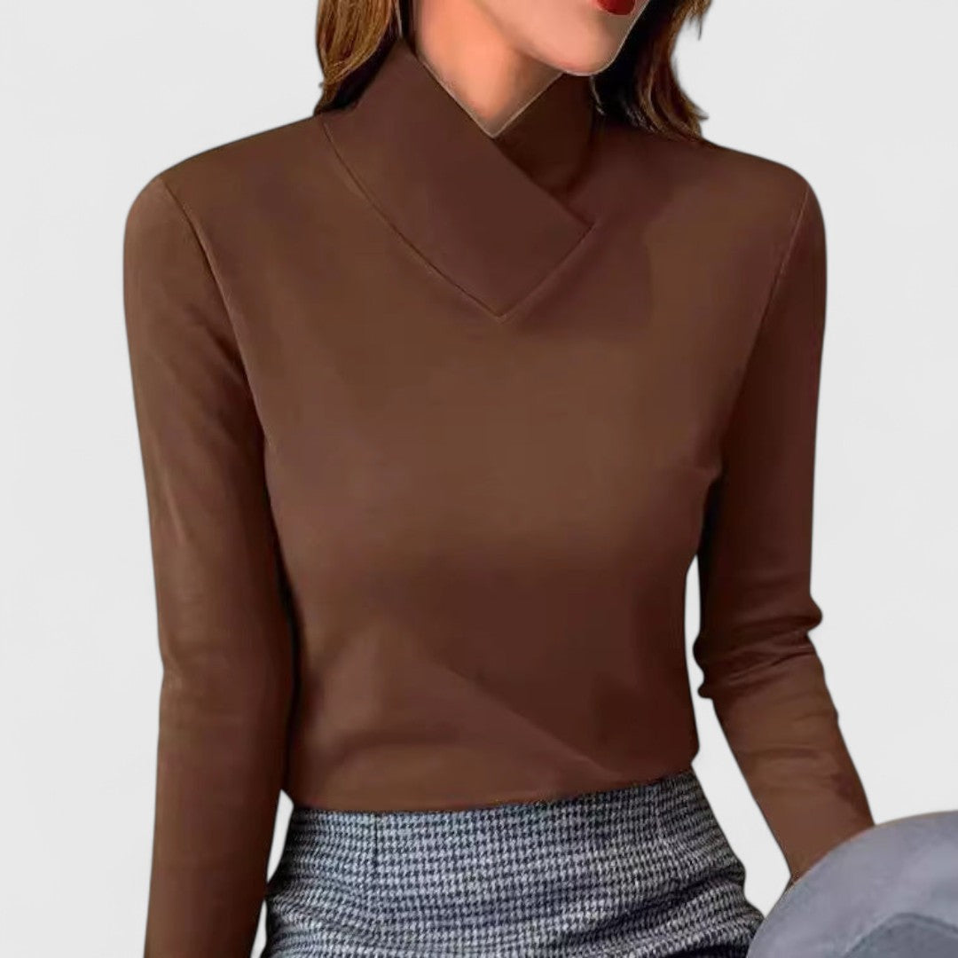 Women's Turtleneck Sweater for Work and Everyday Layering - Clair