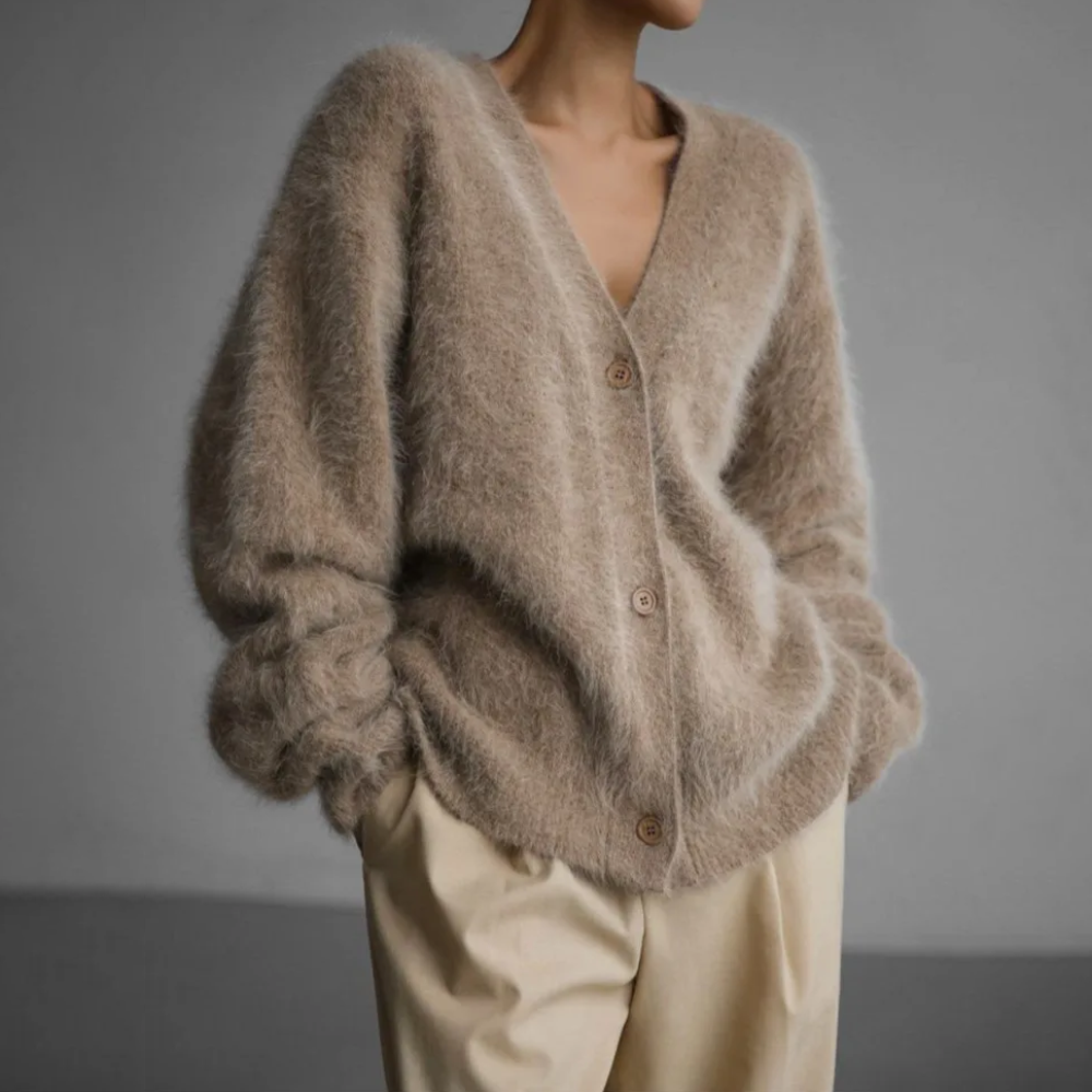Cardigan Women Cashmere Blend Buttons | Fine Gauge