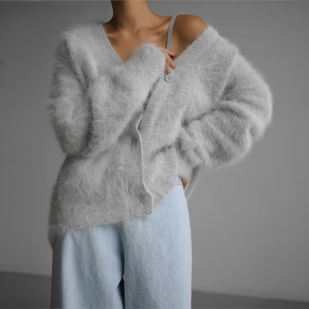 Cardigan Women Cashmere Blend Buttons | Fine Gauge