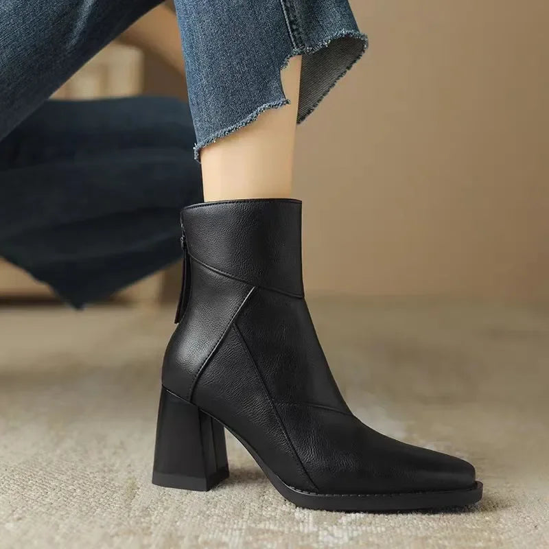 Adeline | Block Heel Ankle Boots