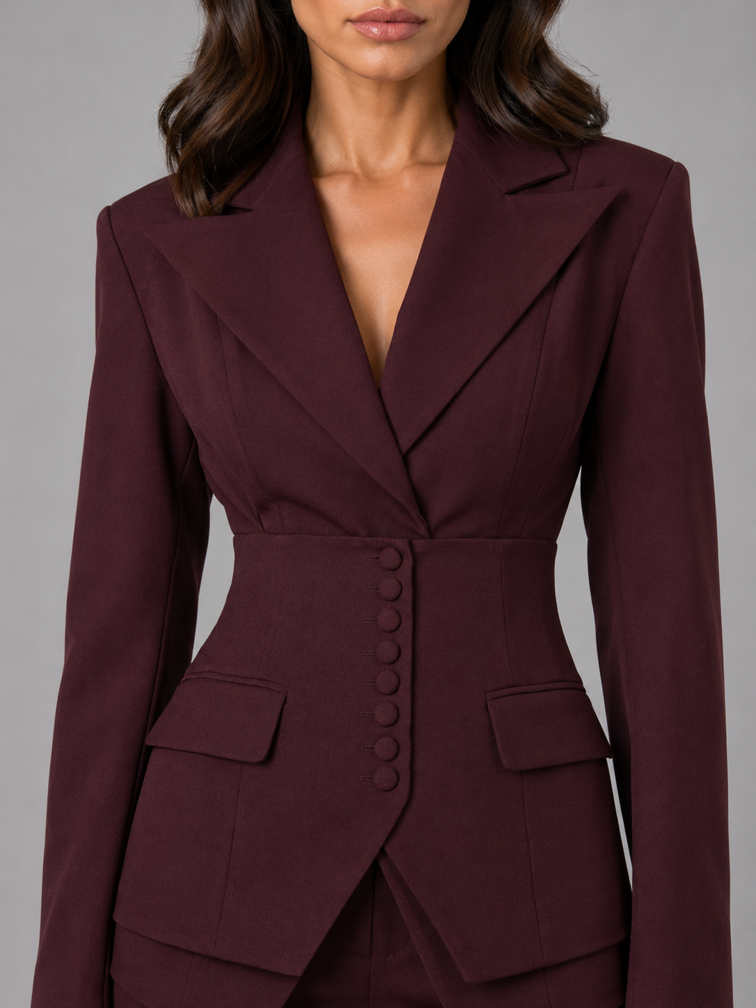 Noelle | Cinched-Waist Two-Piece Suit