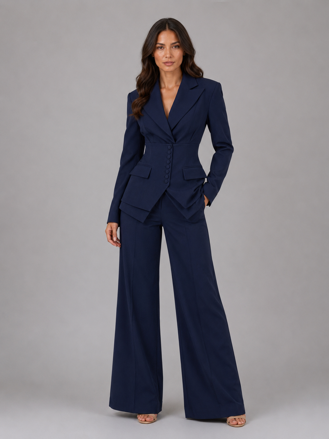 Noelle | Cinched-Waist Two-Piece Suit