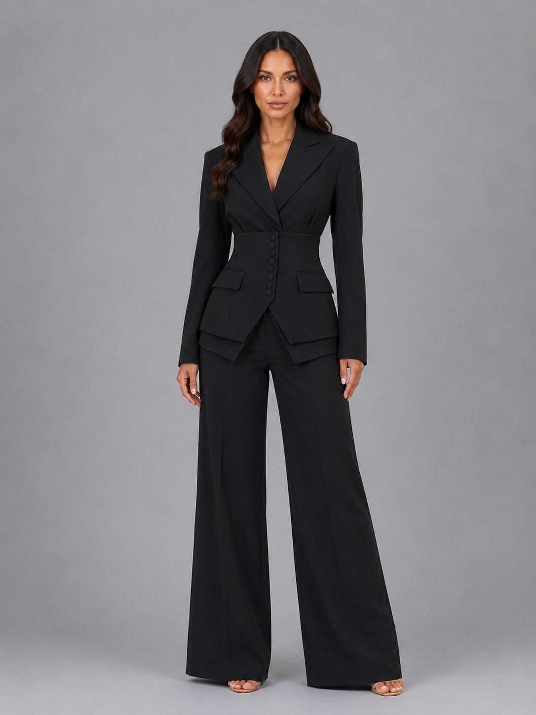 Noelle | Cinched-Waist Two-Piece Suit