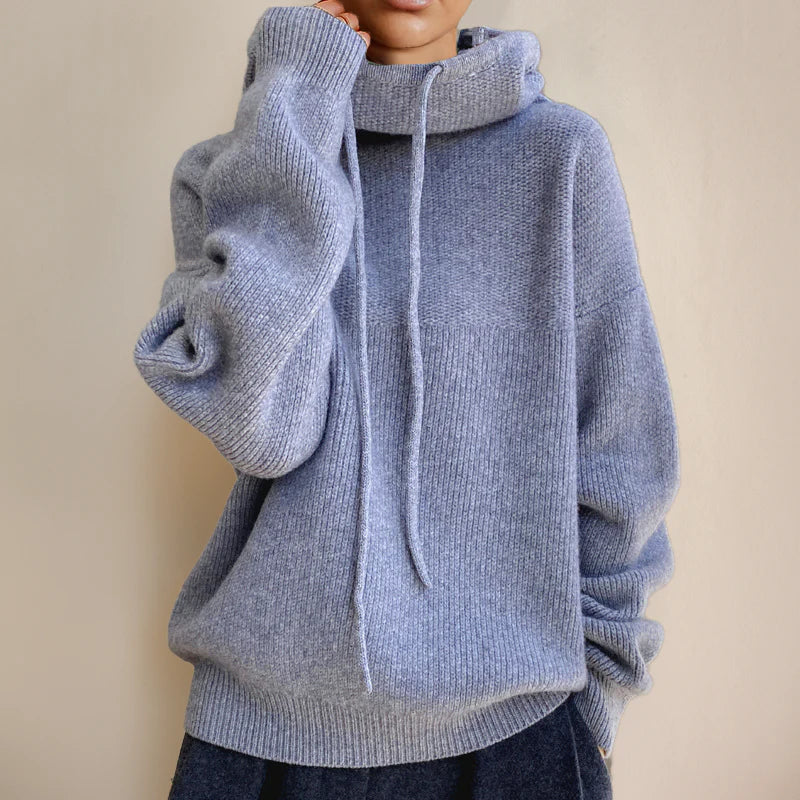 Amara | Cowl Neck Hooded Sweater