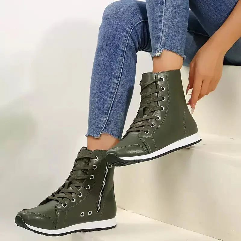 Carl | Women's High-Top Faux Leather Sneaker