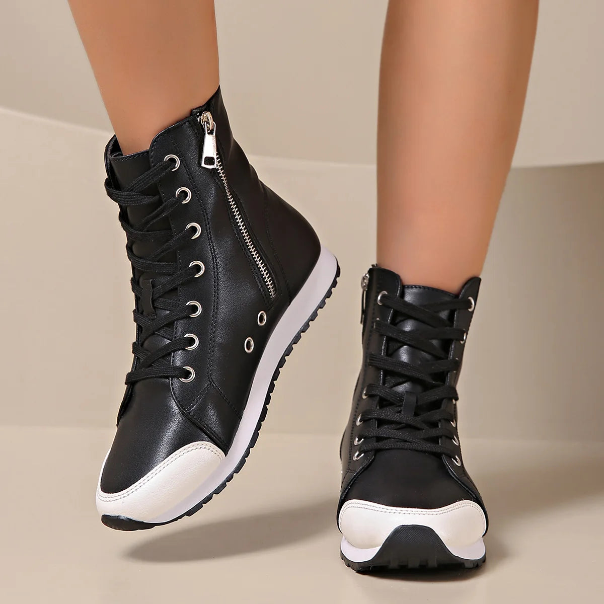 Carl | Women's High-Top Faux Leather Sneaker