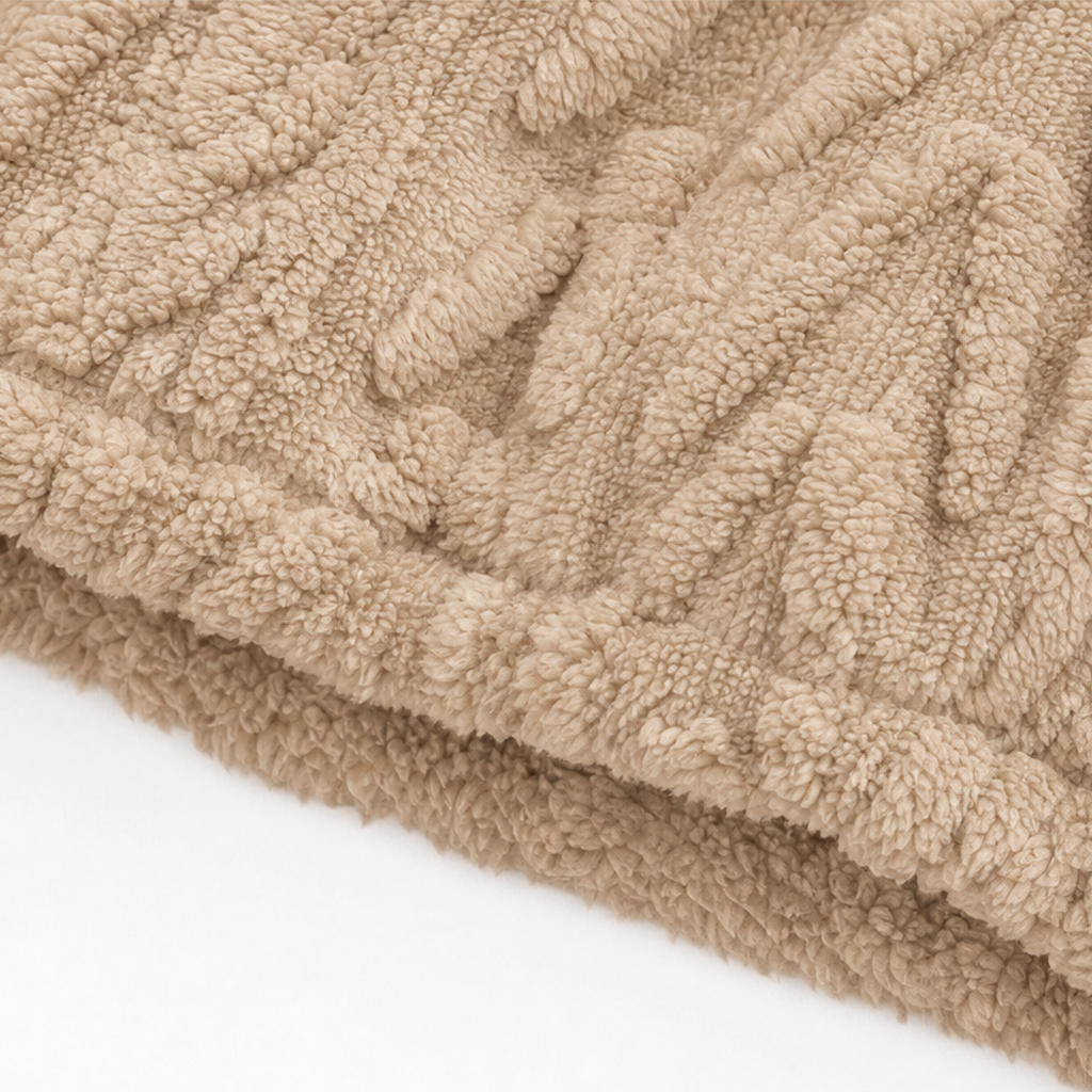 Women's Cable Knit Sweater, Quarter Zip with Stand Collar
