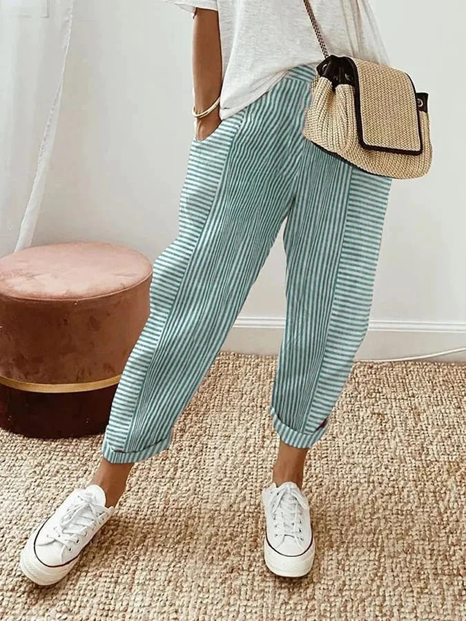 Lore | Lightweight Striped Wide-Leg Pants