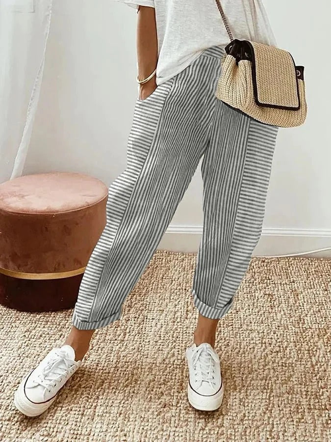 Lore | Lightweight Striped Wide-Leg Pants