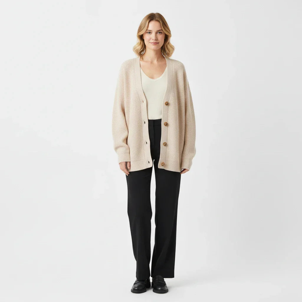Women's Oversized Ribbed Knit Cardigan