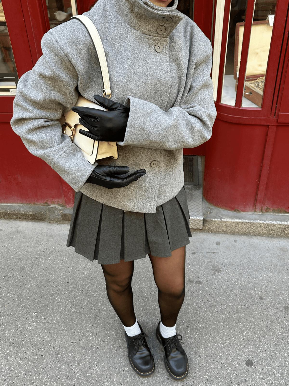 Women's Wool Jacket – Button Front Stand Collar