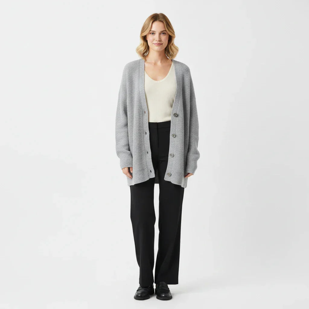 Women's Oversized Ribbed Knit Cardigan