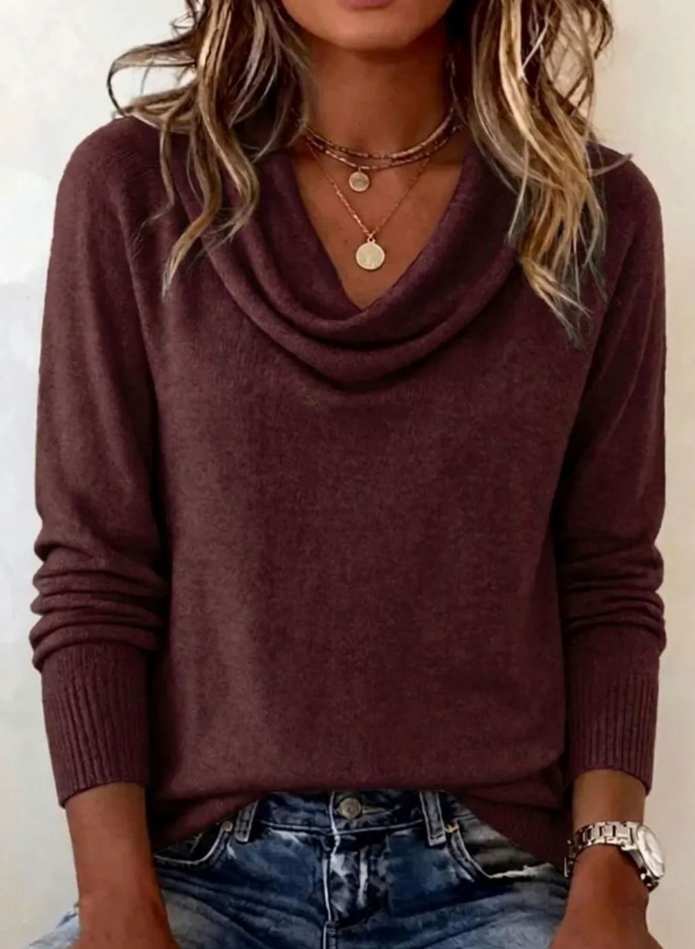 Ella | Soft Knit Cowl Neck Sweater