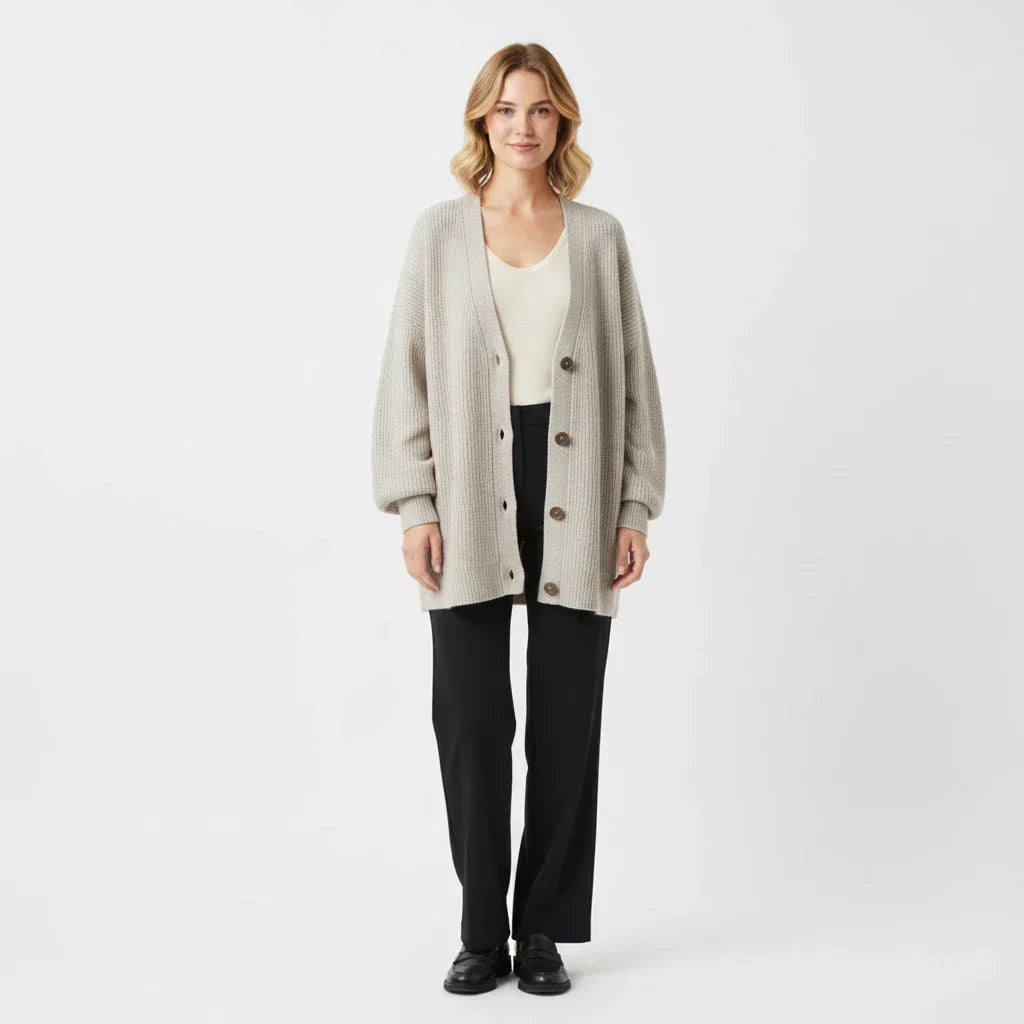 Women's Oversized Ribbed Knit Cardigan