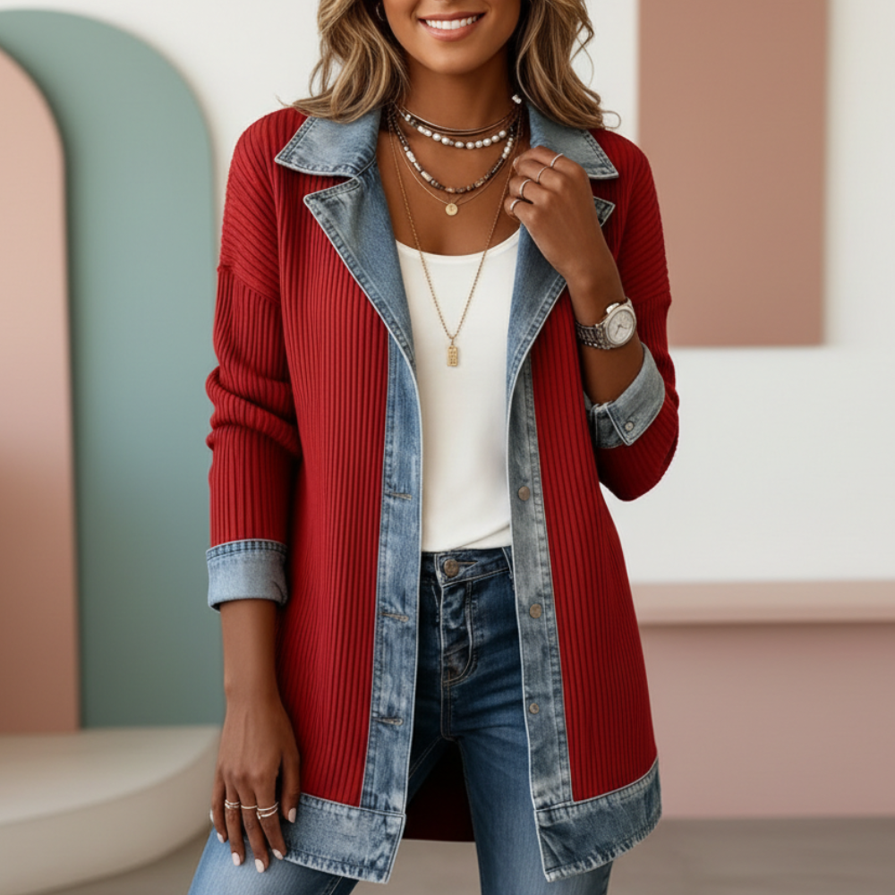 Maeve | Denim Patchwork Jacket