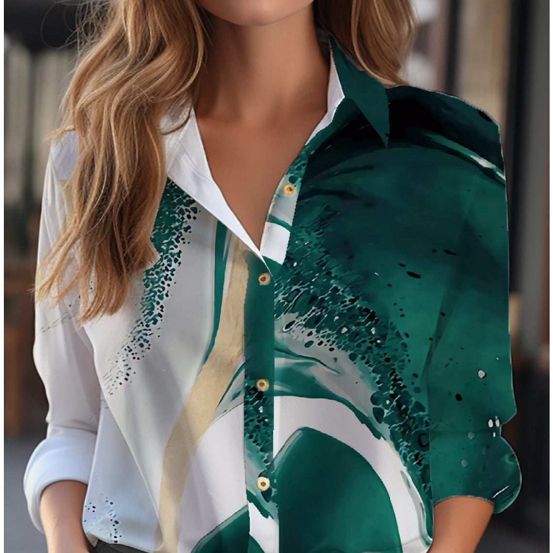 Inge | Floral Button-Up Blouse