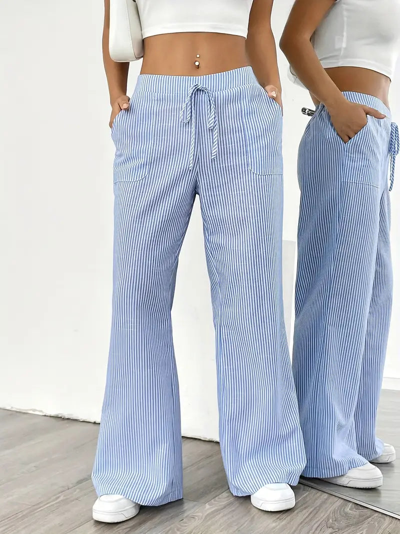 Karina | Striped Wide-Leg Pants