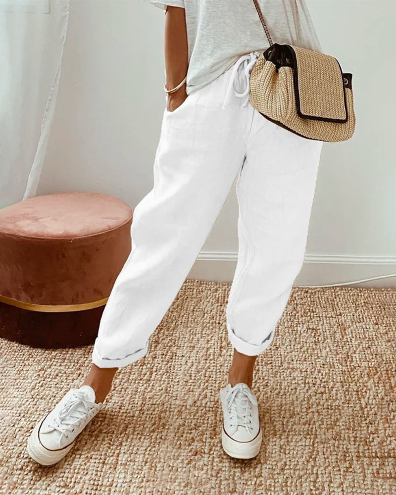 Luna | Retro Print Wide-Leg Pants