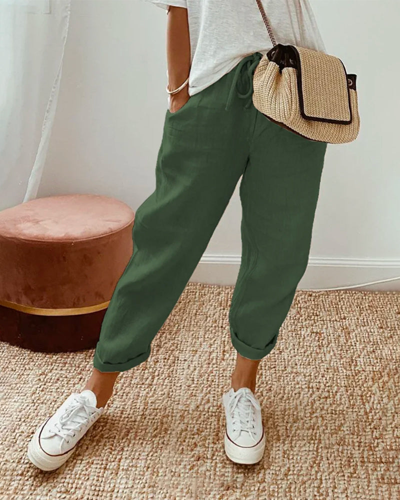 Luna | Retro Print Wide-Leg Pants