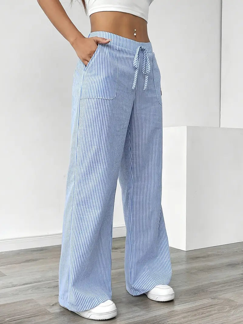 Karina | Striped Wide-Leg Pants