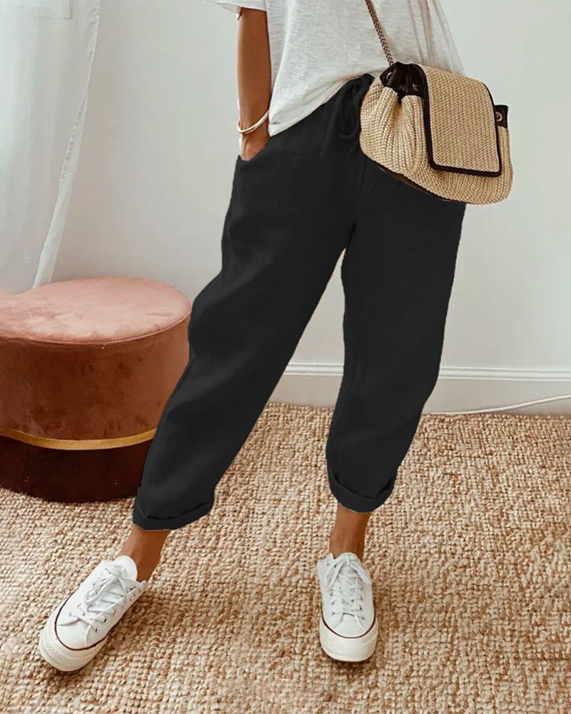 Luna | Retro Print Wide-Leg Pants