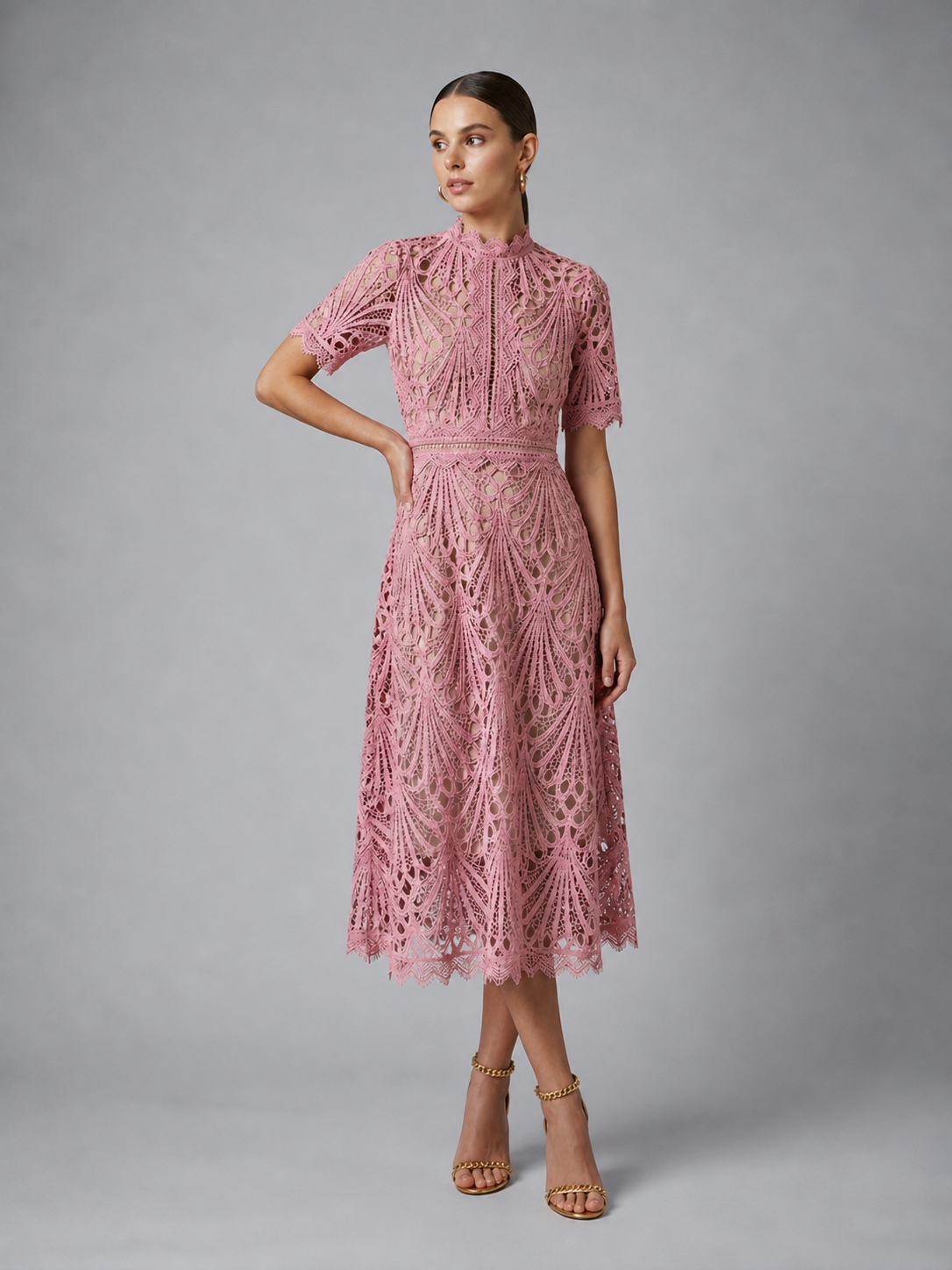 Thalia | Lace Midi Dress
