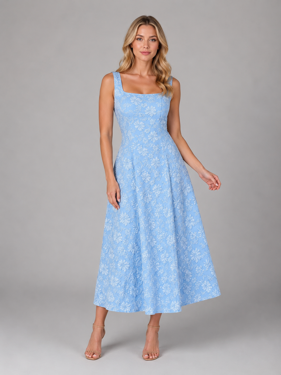 Cosima | Jacquard Midi Dress