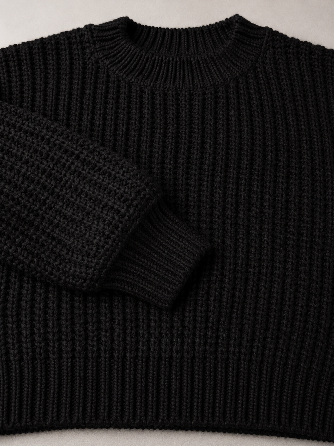 Women's Oversized Sweater, Chunky Knit with Crew Neck