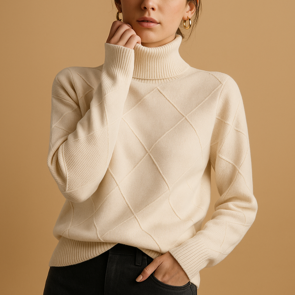Women's Lightweight Knit Turtleneck Sweater for Layering - Ellie