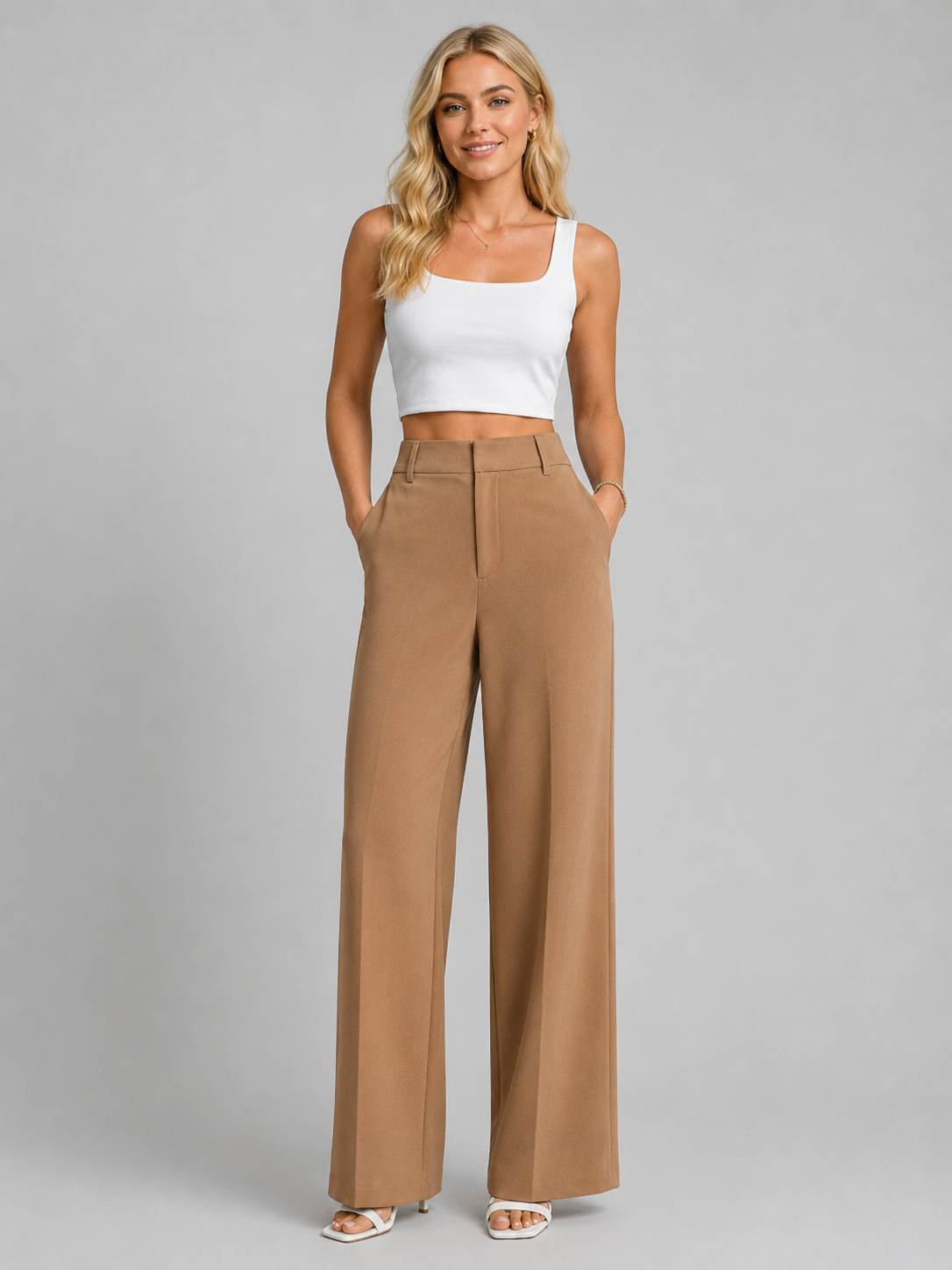 Margot | High-Waisted Wide-Leg Trousers