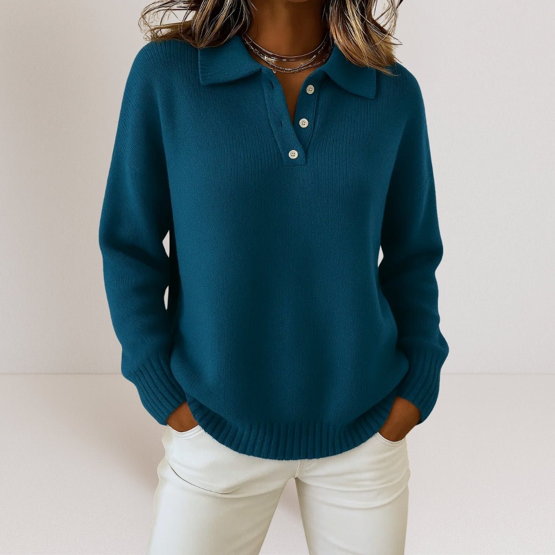 Nora | Polo Collar Knit Sweater