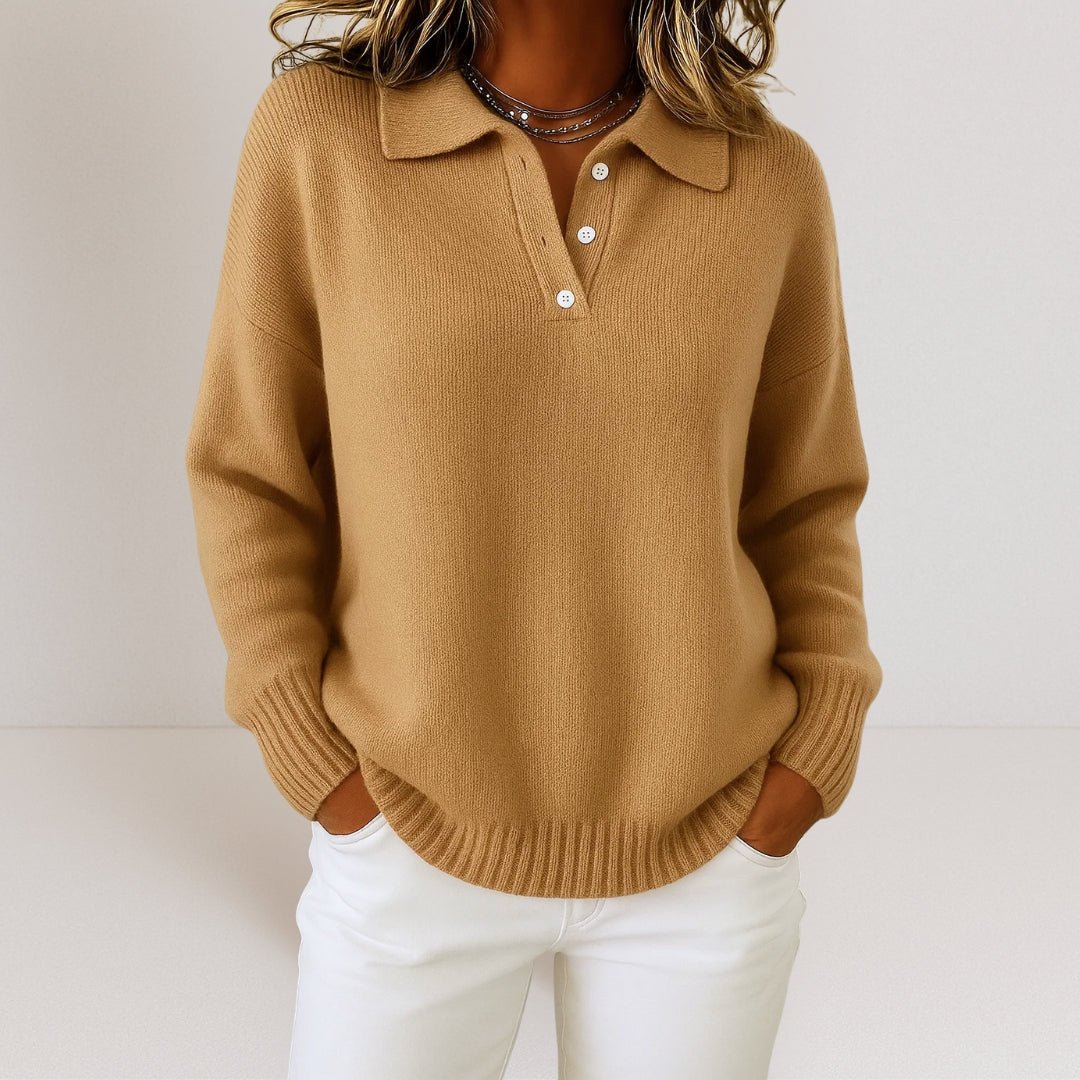Nora | Polo Collar Knit Sweater