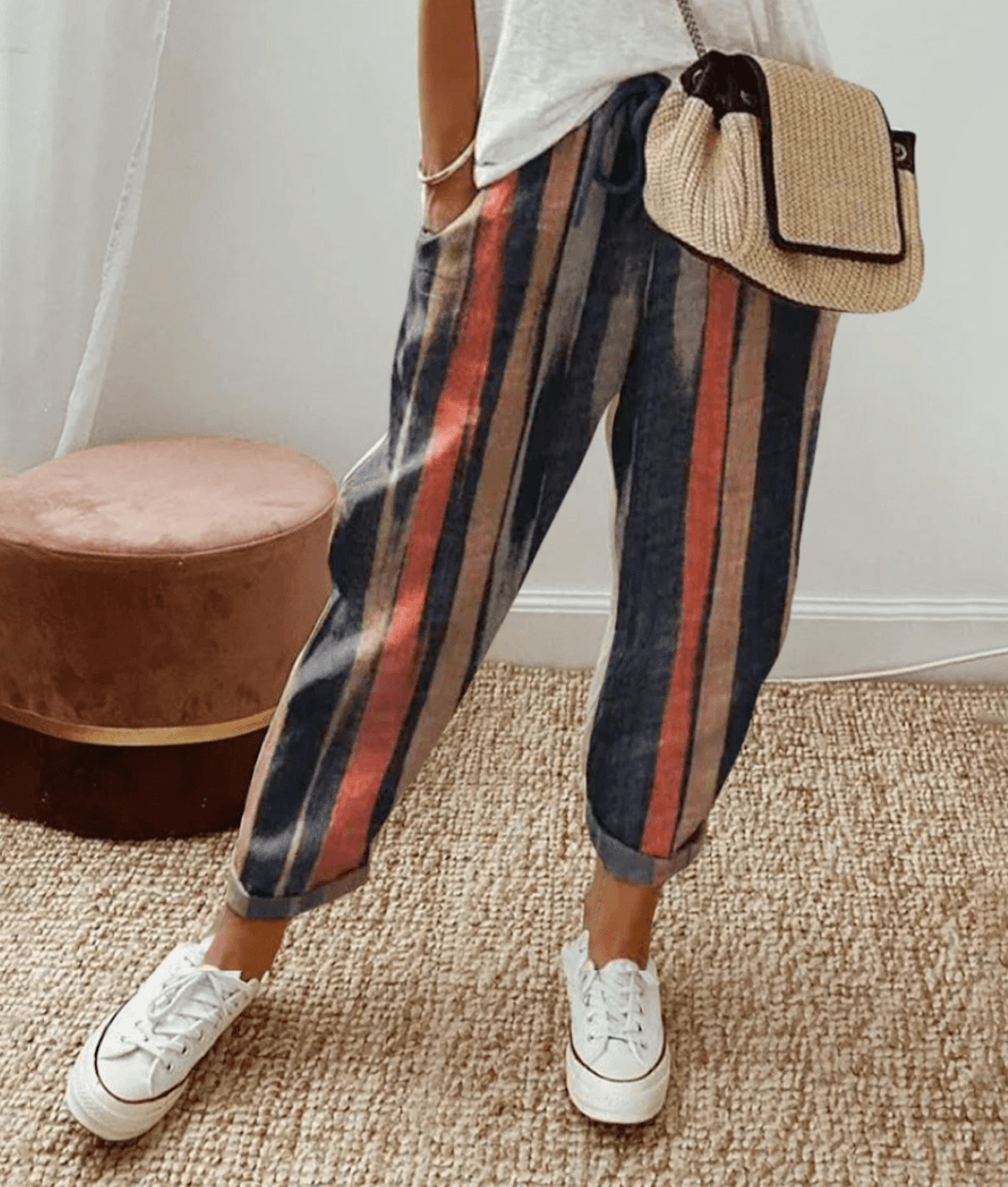Luna | Retro Print Wide-Leg Pants