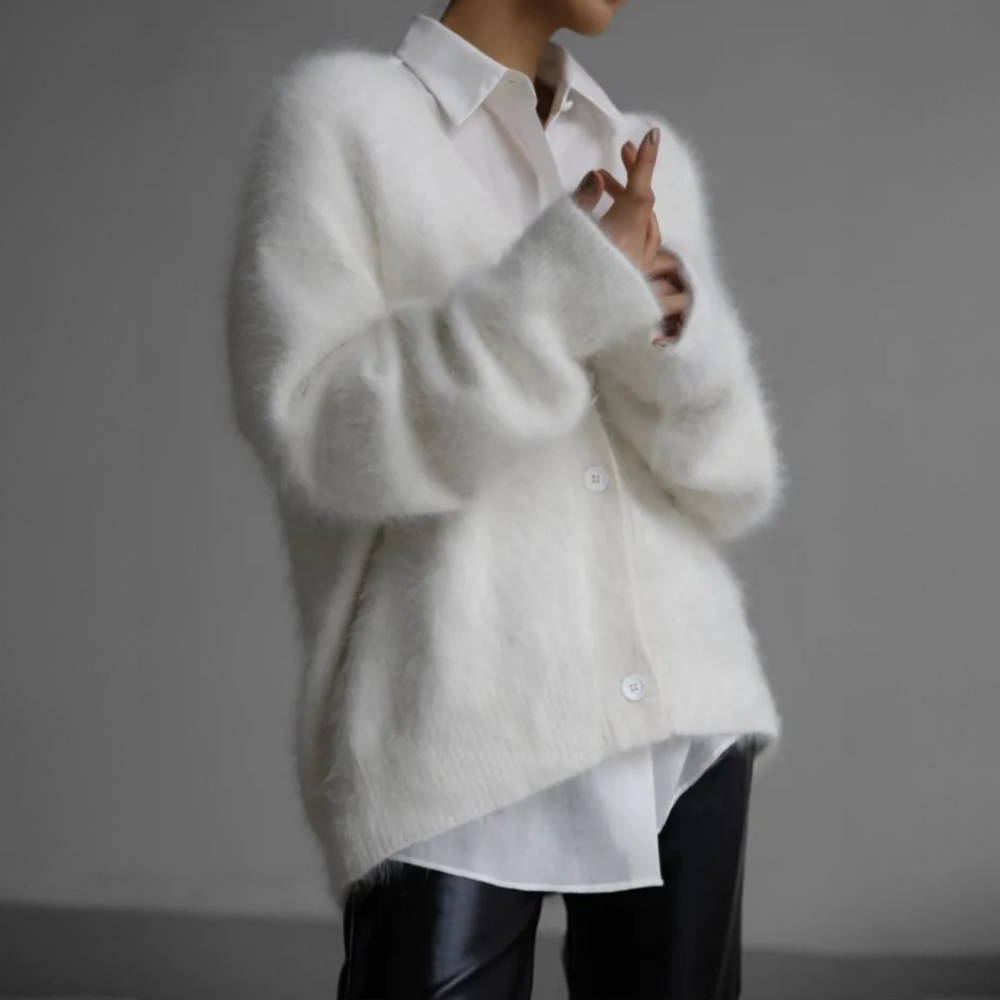 Cardigan Women Cashmere Blend Buttons | Fine Gauge