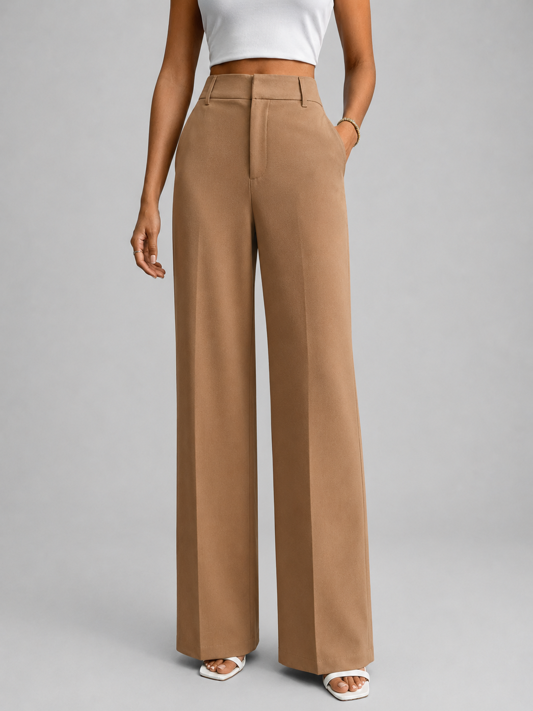 Margot | High-Waisted Wide-Leg Trousers