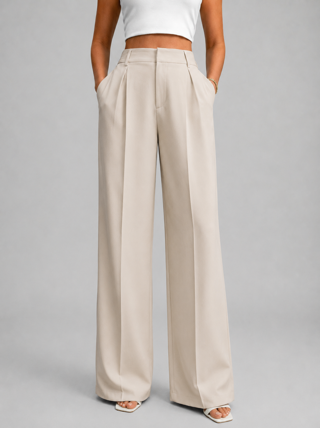 Margot | High-Waisted Wide-Leg Trousers
