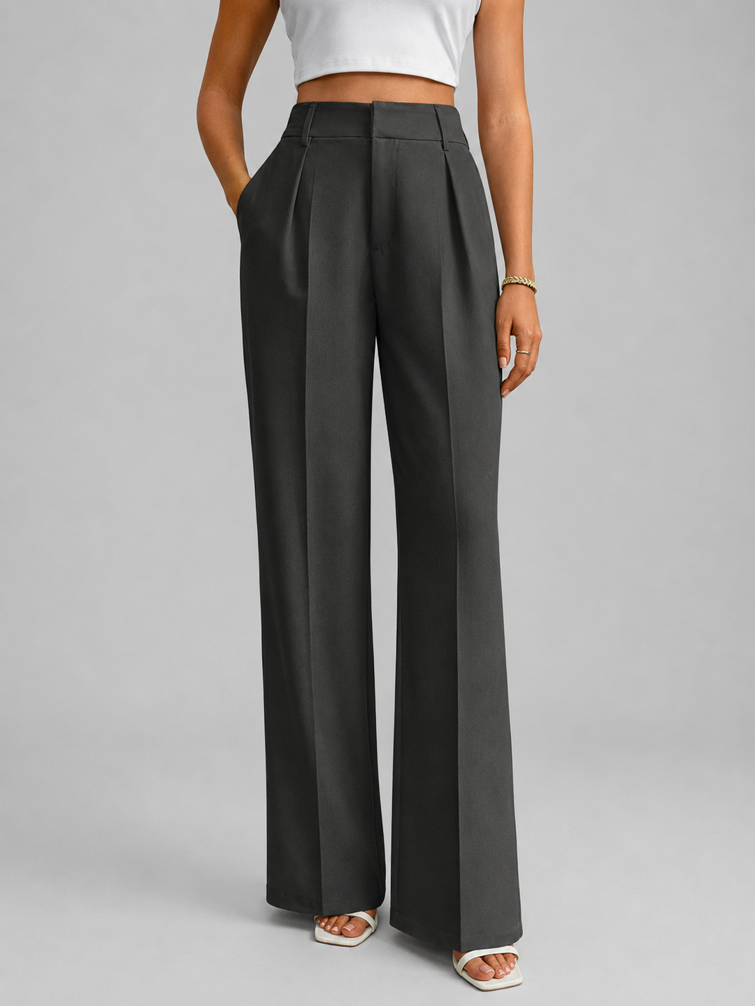 Margot | High-Waisted Wide-Leg Trousers