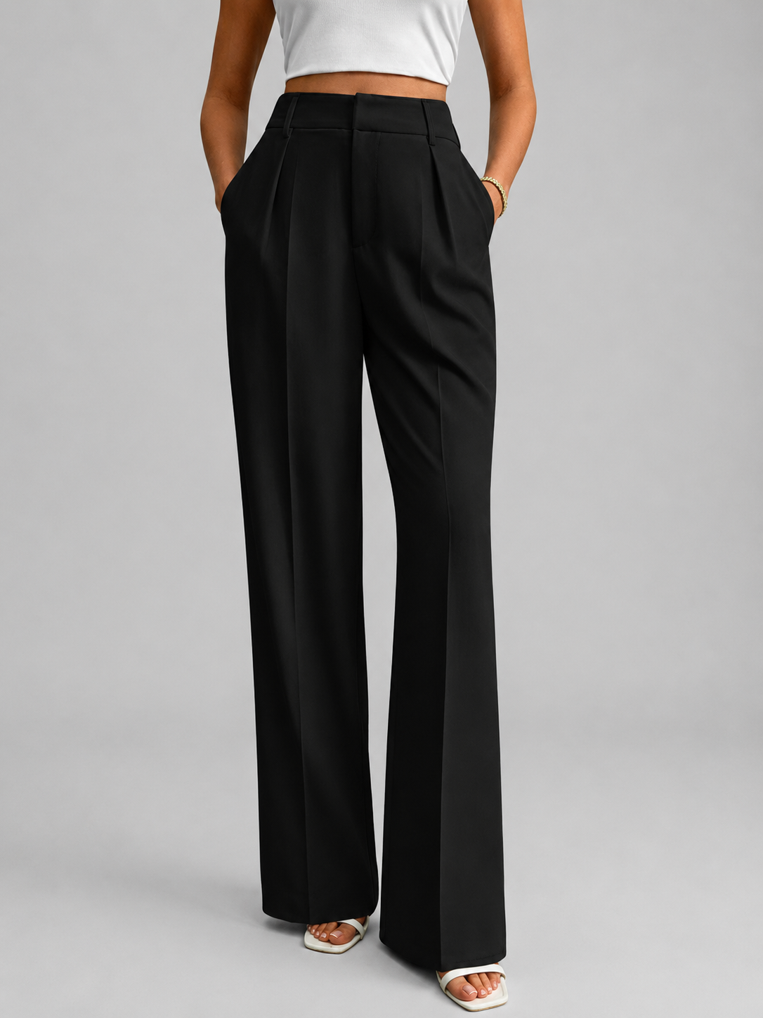 Margot | High-Waisted Wide-Leg Trousers