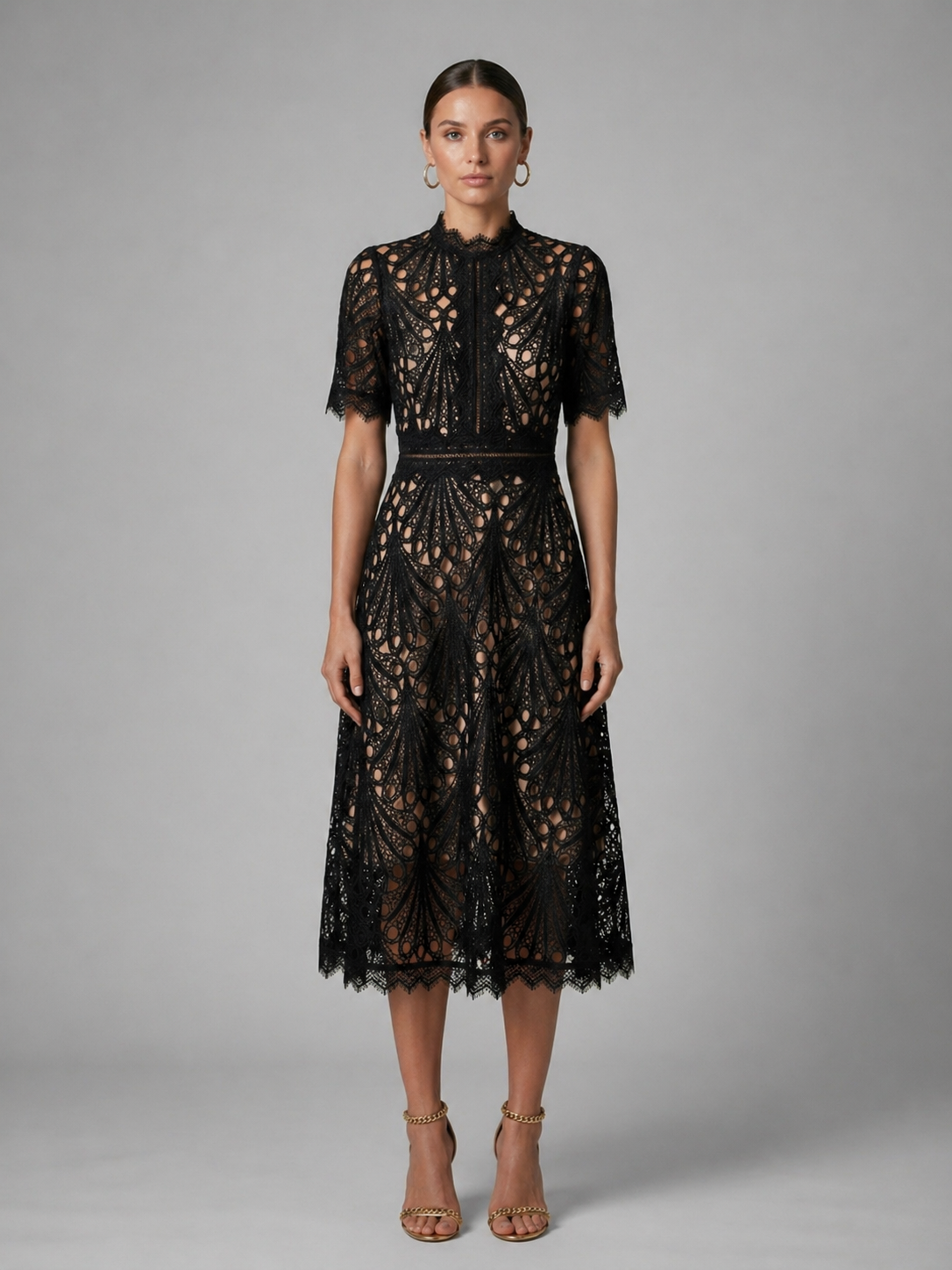 Thalia | Lace Midi Dress