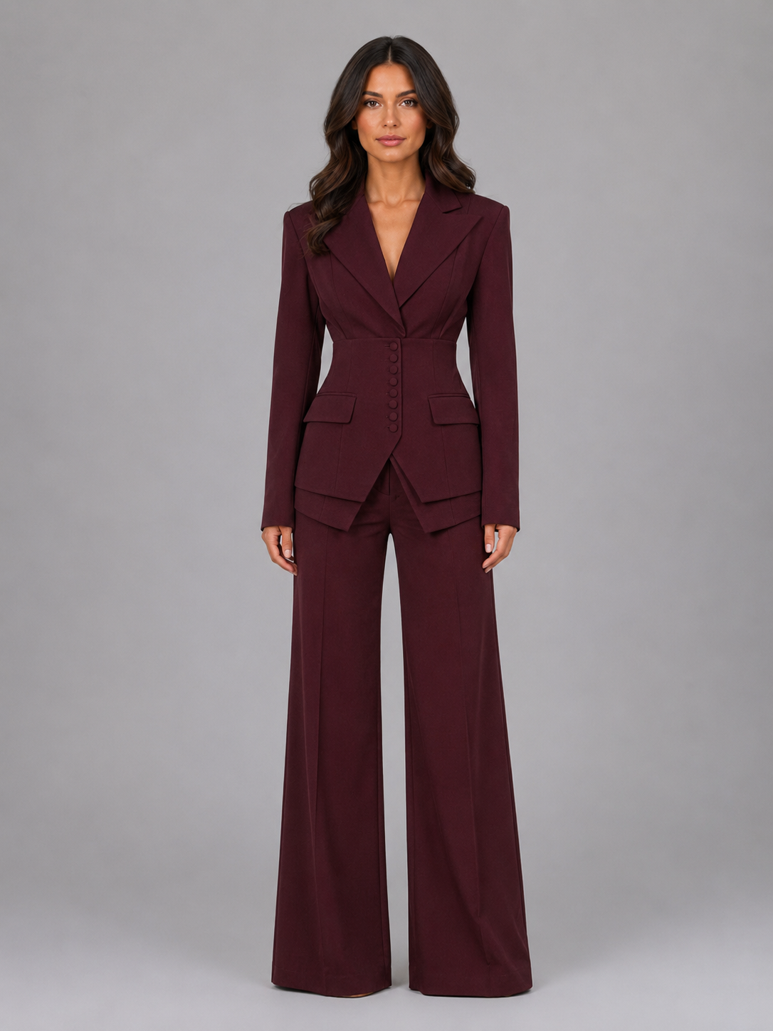 Noelle | Cinched-Waist Two-Piece Suit