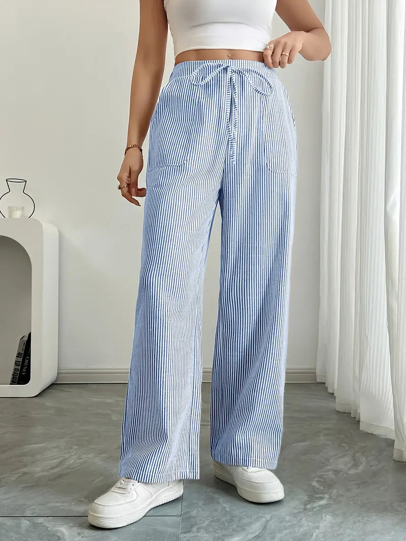 Karina | Striped Wide-Leg Pants