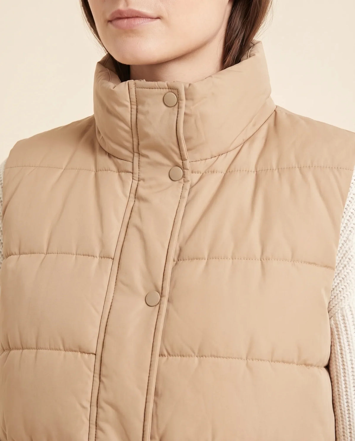 Women's Esme Longline Hooded Sleeveless Puffer Vest